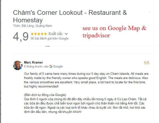 Cham'S Corner Lookout Homestay & Restaurant Tân Hiệ Exteriör bild
